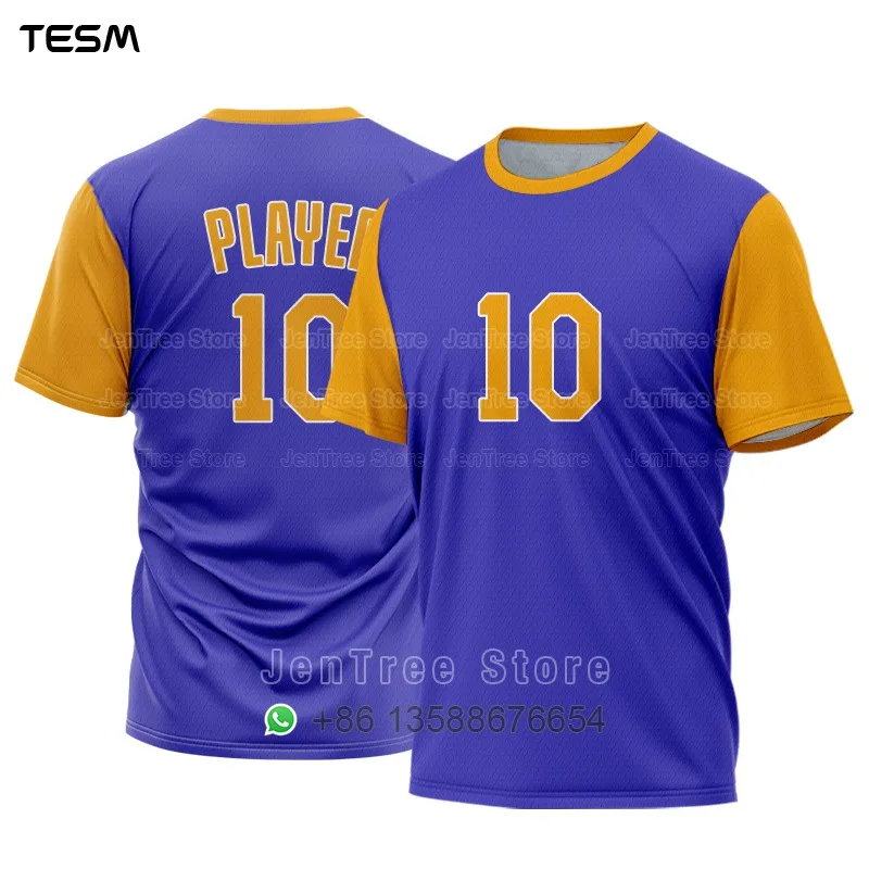 Men Retro Jersey T-Shirt Women Sports Top Children Casual Short-Sleeved T-Shirt High-Definition Printing Breathable Shirt