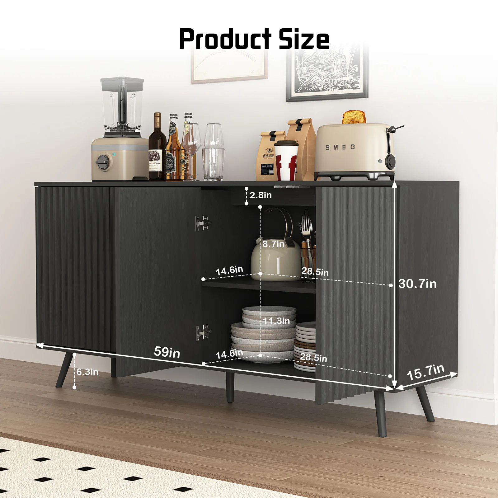 59" Buffet Cabinet …