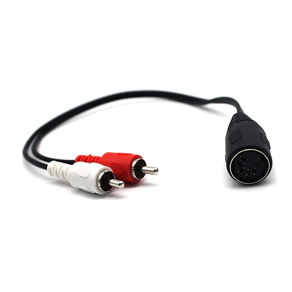 Adapter Audio 5pin DIN żeński transfer 2RCA lotos stary sprzęt audio linia transferowa 5pin DIN żeński 5cm