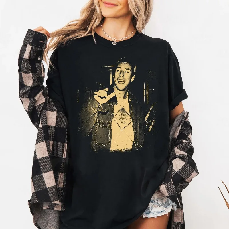 Adam Sandler T-shirt: Funny Movie Fan T-shirt Women's T-shirt Summer New Casual Men's and Women's Same Style