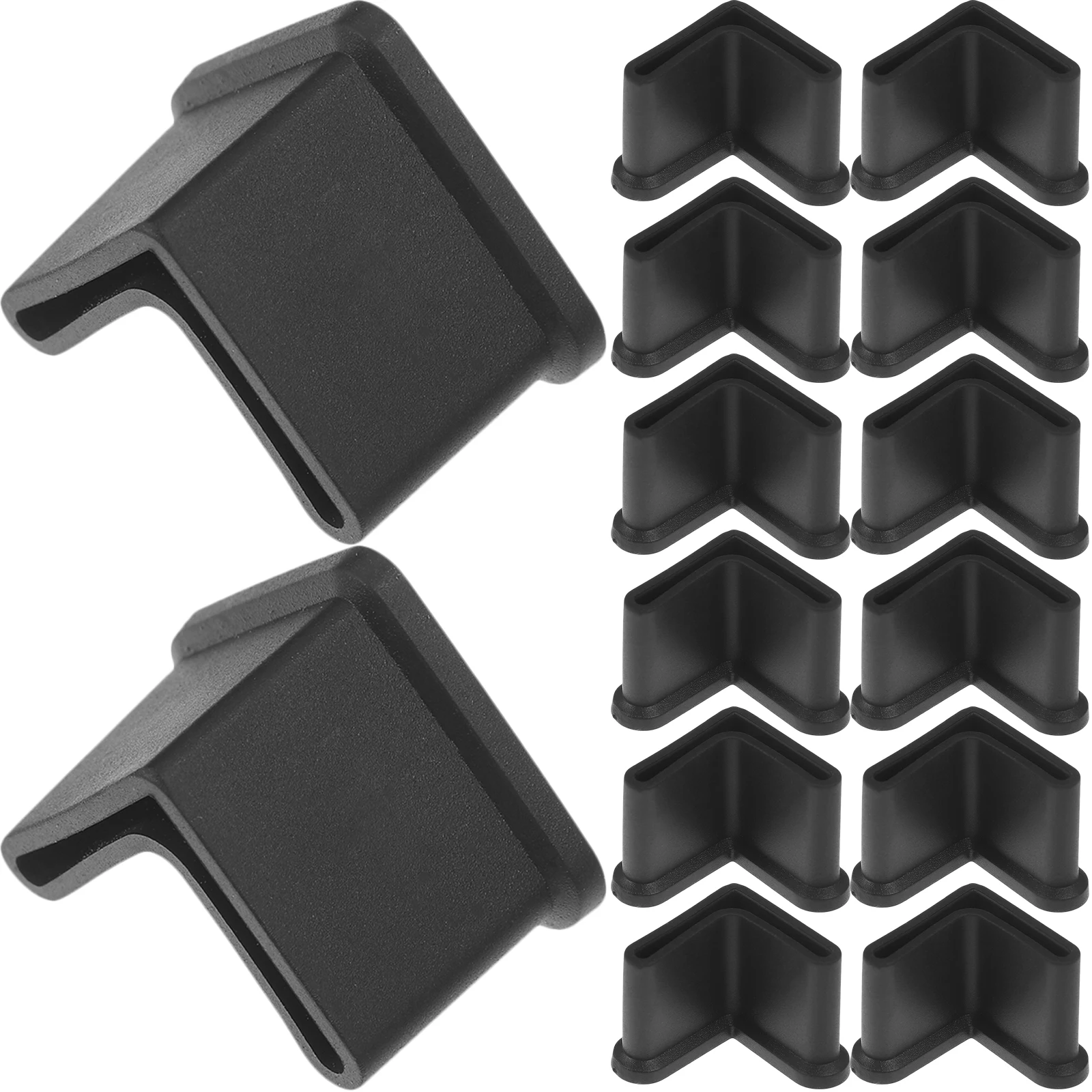 

50pcs L-Shaped Chair Leg Protectors Non-Slip Furniture Floor Pads Anti-Scratch Rubber Table Leg Covers For Hardwood