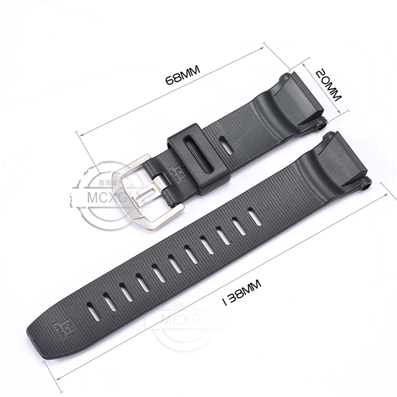 Rubber Watchband For Casio PRG-130 PRG130Y PRW-1500  Strap Men\'s Sports Waterproof Resin Watch Accessories