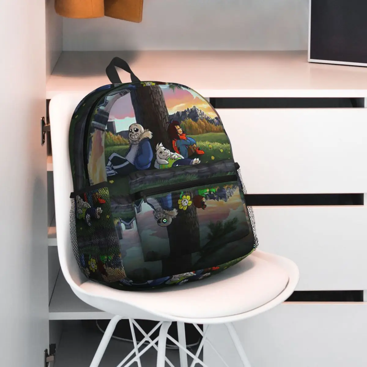 

Undertale Cartoon Student Backpack School Bag Hiking Travel Daypack for Men Women Fashion Bookbag Shoulder Bags