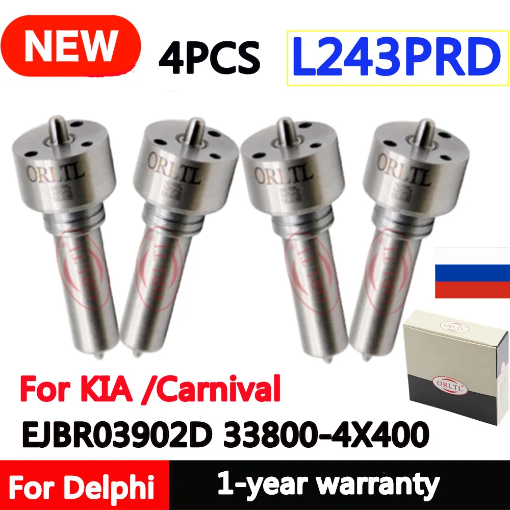 

4PCS L243PRD New Repair Kit Nozzle L243PBD For Delphi KIA EJBR03902D 33800-4X400 HLWS9P71E5 Fits For Sedona 338004X400
