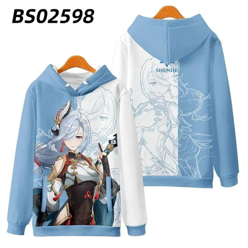 Game Genshin Impact Cosplay Costume Albedo Shen He Shenhe Yun Jin Yunjin Gorou Xiao Unisex 3D Hoodie Sweatshirt Anime Clothes