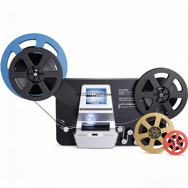 Movie Maker Pro 8mm & Super 8 Film to Digital Converter Vintage Film Reel Digitizer Scanner Home Movie Film Transfer Equipment