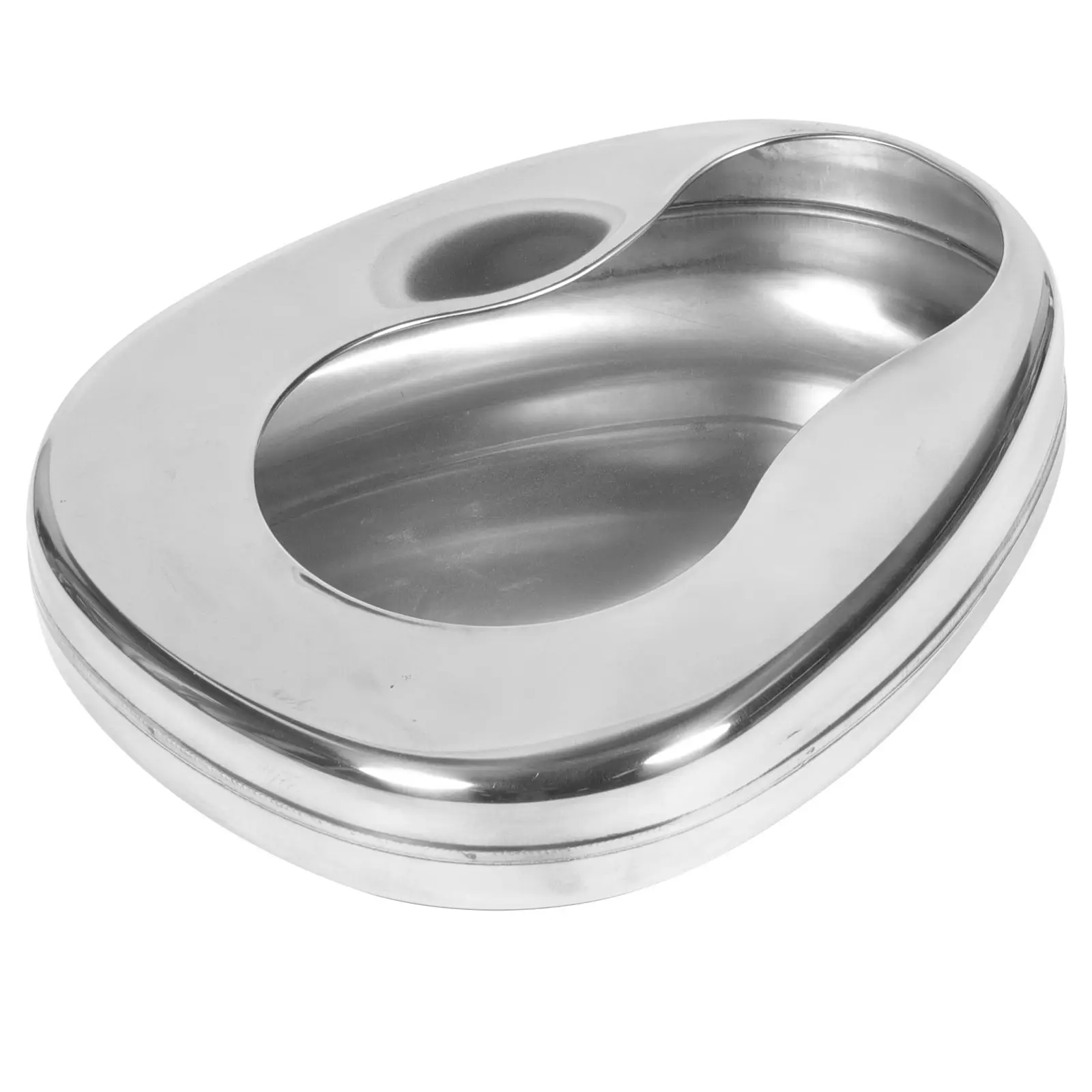 

Stainless Steel Bedpan Urinal Horizontal Durable Portable for Bedridden Patients Smooth Anti Splash Non Stick Easy Clean Nursing