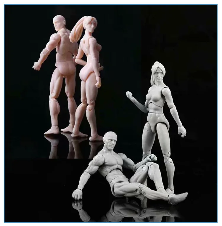 New Male And Female Moveable Jointed Naked Dolls Toys Creative Ultra Realistic Naked Body Dolls Desktop Decorative Collectibles