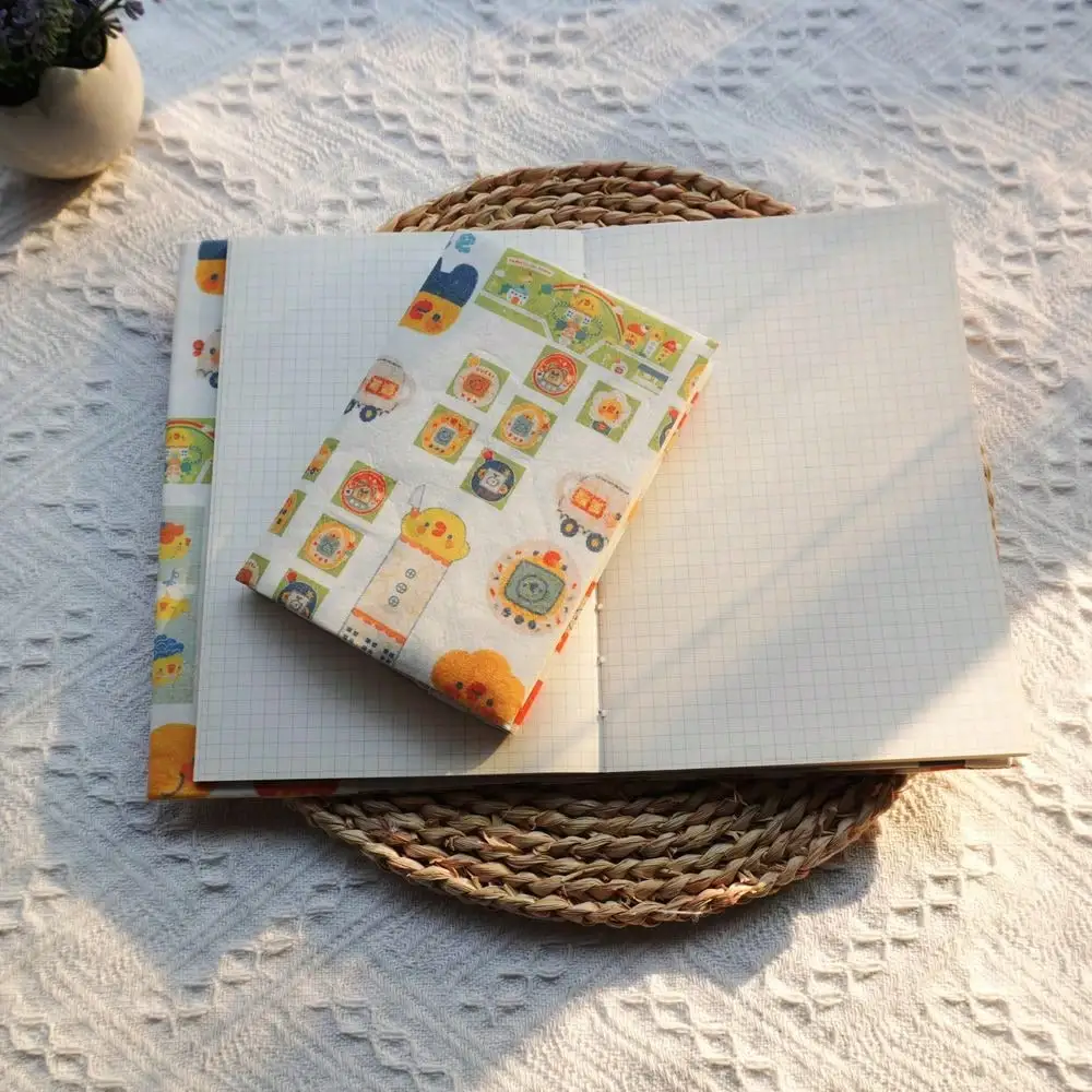 Fromthenon 1PC A5 A6 Weeks Chick Fun Fair Cloth Book Cover Planner Case Protective Shell Journal Office Stationery Supplies