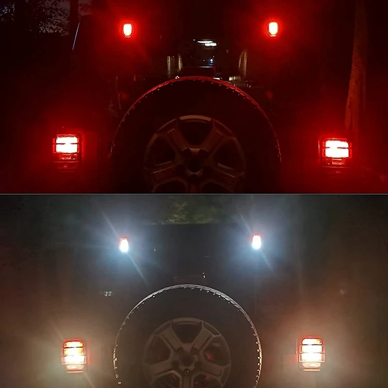 Lampu Rem Belakang Tinggi Mobil 2 Buah Lampu LED Belakang Lampu Rem Belakang Ketiga untuk Lampu Sinyal Jeep Wrangler Jk 2007-2017