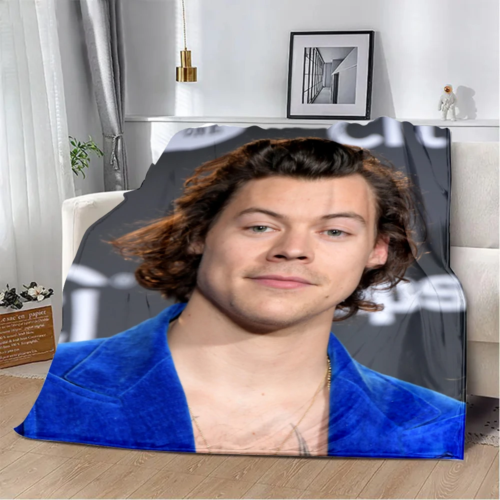 New singer H-Harry Styles Printed Blanket Picnic Blankets Warm Blanket Soft and Comfortable Blanket Home Travel Birthday Gifts