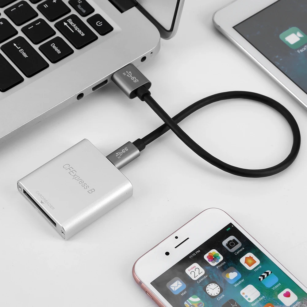 

Портативный адаптер памяти USB 3.1 Gen 2, устройство чтения карт памяти без привода для портативного компьютера, телефона для MacBook iPad Chromebook
