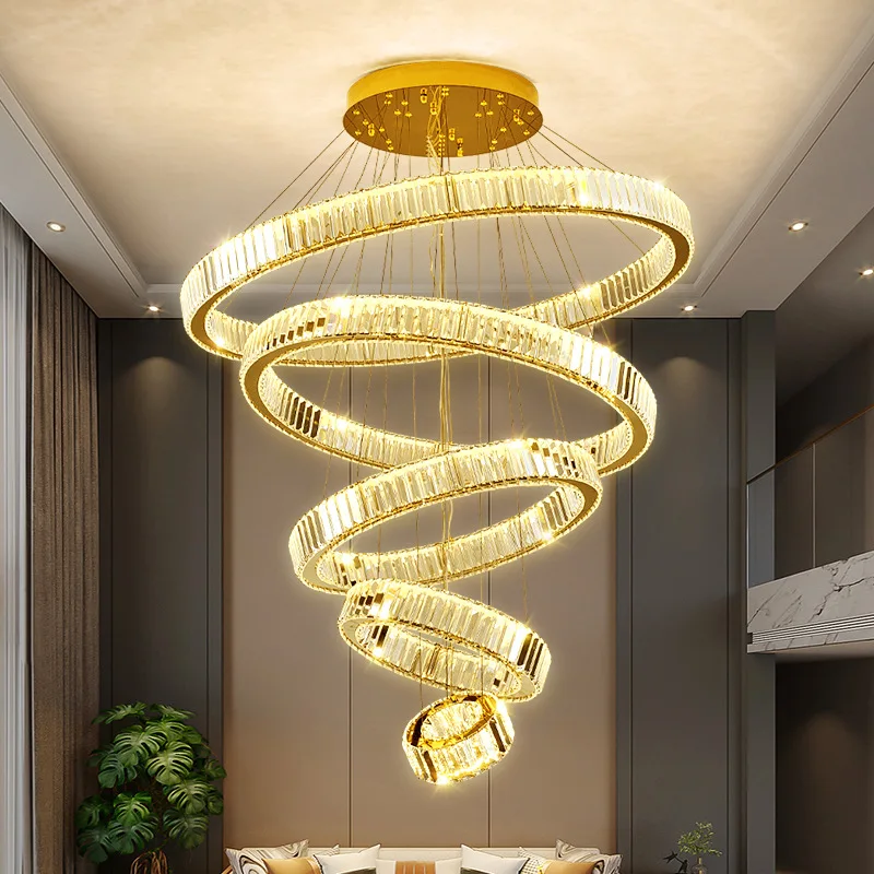 Imagem -04 - Modern Crystal Led Chandelier Teto Pingente Fixture Sala de Jantar Sala de Estar Cozinha Quarto Luxo k9 2024