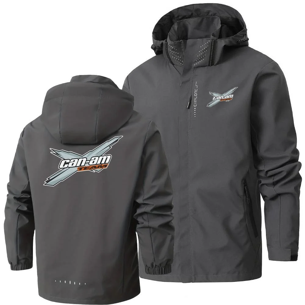 Leisure Mens Women Jackets Can Am Off Road Brp Atv Commander Utv Outlander Windproof Waterproof Hooded Shell Windbreaker Coats