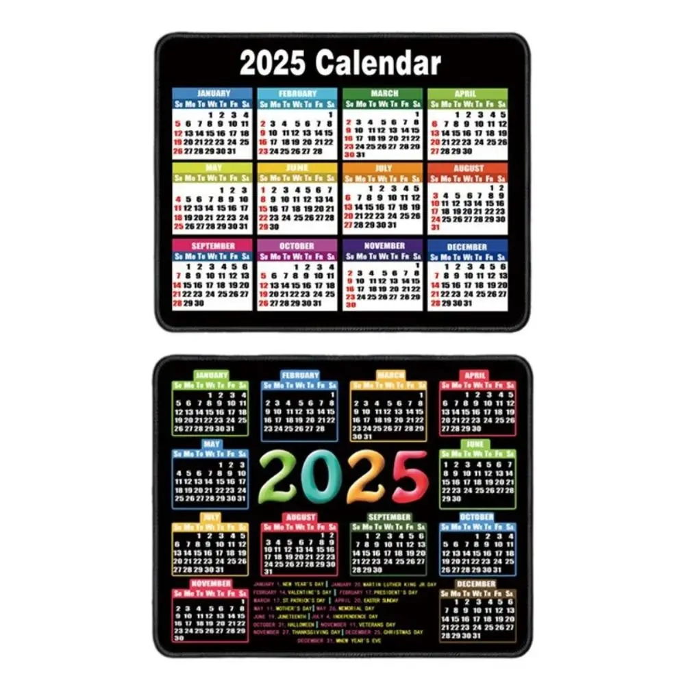 مربع 2025 التقويم ماوس الوسادة المضادة للانزلاق اضافية سميكة ماوس حصيرة مخيط حافة المطاط مكتب صغير ماوس اللوازم المكتبية
