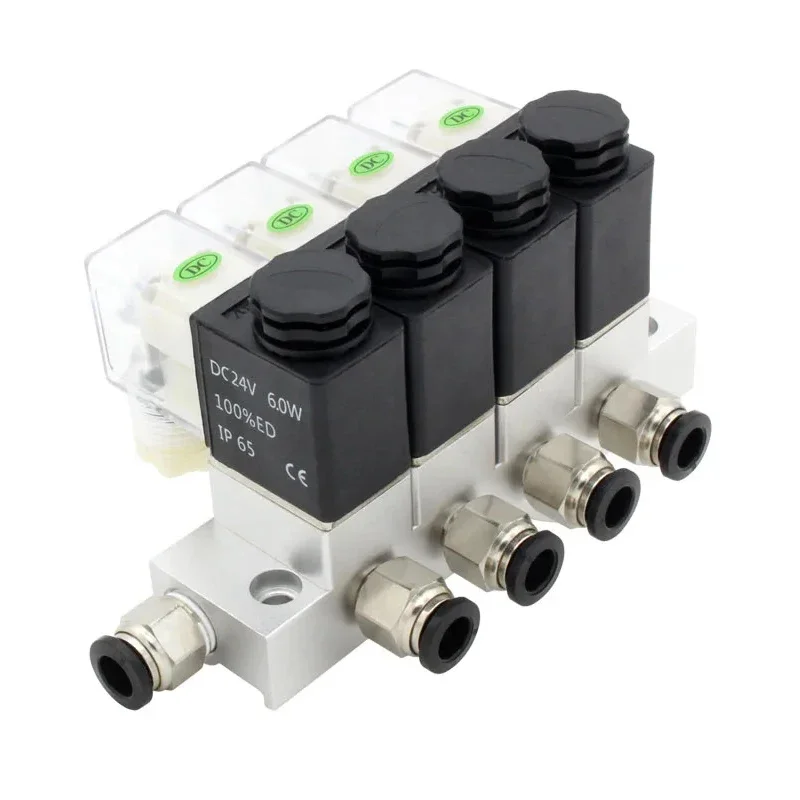 

Solenoid Valve Normally Closed 2V025 AC220V DC12V24V multi-way combination type valve air magnetic Pneumatic 2V025-06 2V025-08