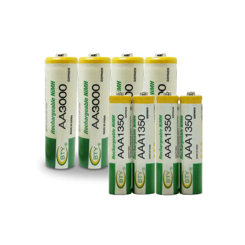 

Батарея AAA 1,2 В, Ni-MH аккумуляторная батарея AAA 1350 мАч для CD/MP3-плееров, фонарей, пультов дистанционного управления