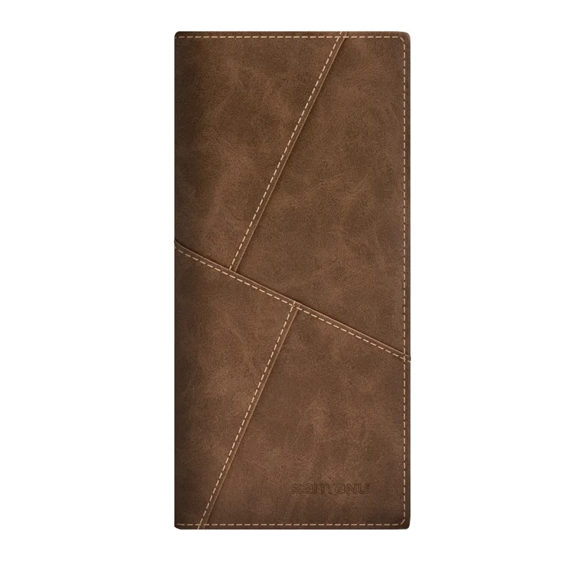 2024 New Arrival Men's Long Leather Wallet Genuine Cowhide MultiCard Slots Ultrathin Soft Cardholder Business Style