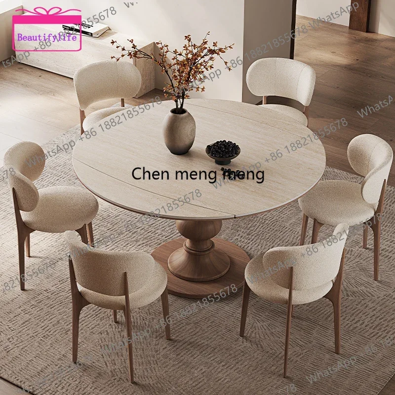 A17  Unusual Designer Dining Table Mobile Nordic Outdoor Newclassic Dining Table Luxury Entryway Wood Mesas De Jantar Furnit