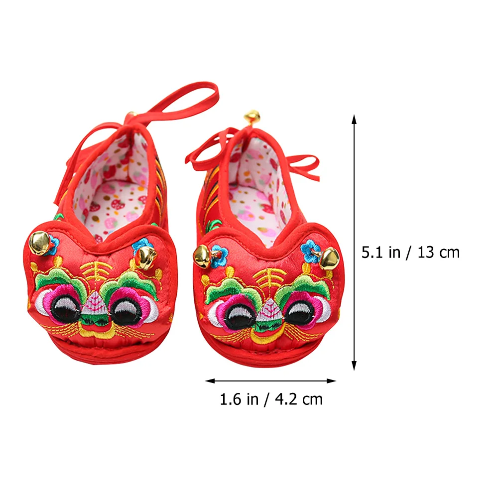 

Tiger Embroidered Shoes Red 16 Toddler Shoes Code Silk Non Slip Sole Warm Comfortable Walking Infant Toddler Boots