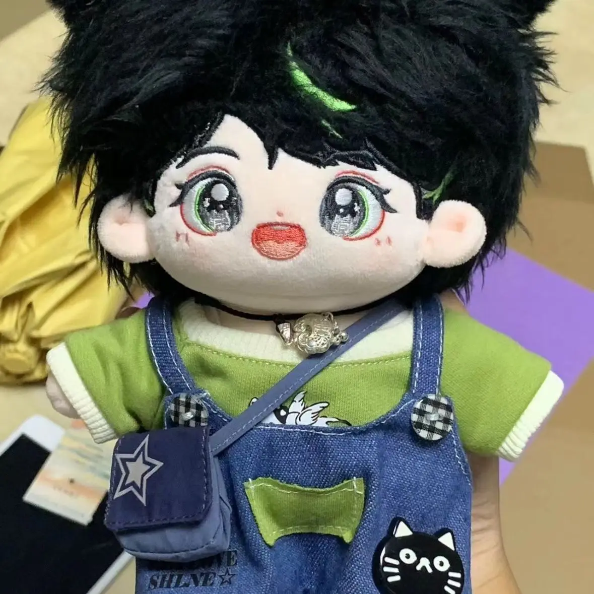 20cm Game Anime Star Idol Zhang Han Rui Cute Soft Plush Stuffed Doll Body Dress Up Cotton Stuffed Toy Cosplay Kawaii Gift