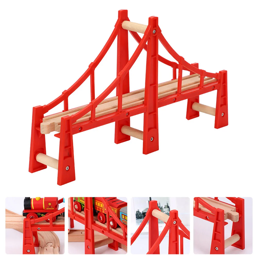 

Track Train Tracks Toys Tunnels Rail PuzzleToy Overpass Bridge Model Railroad Wooden Raised Bulk