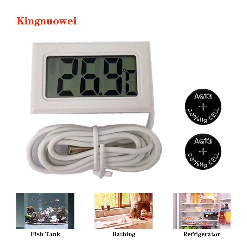 LCD Embedded Digital Thermometer,NTC Sensor, Fish tank,refrigerator