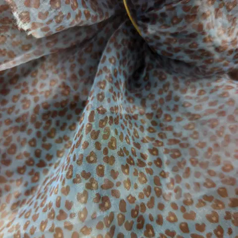 Leopard-Print Tulle Organza Fabric DIY Tutu Skirt Sewing Headwear Scrunchie Princess Dress Curtain Background Decoration