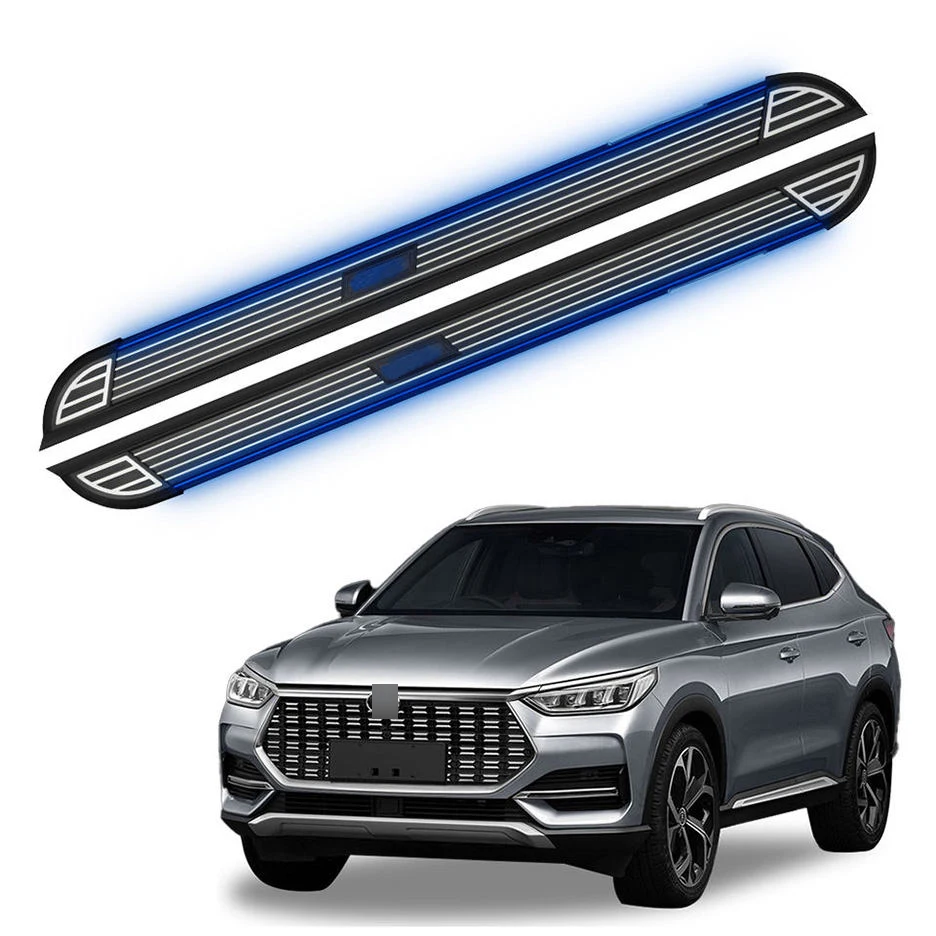 

2Pcs Door Running Board Side Step Pedal Nerf Bar with LED light Fits For BYD Song Plus