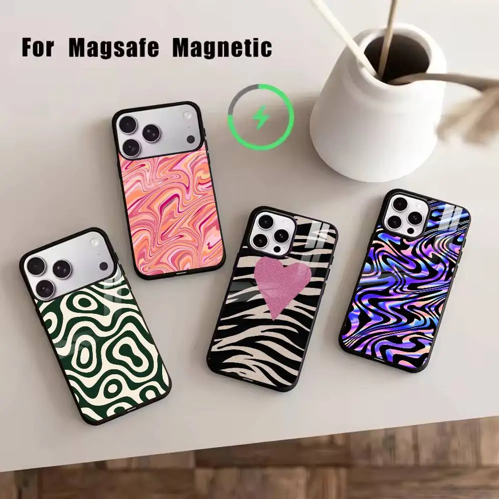 Liquid Swirl Pattern  Phone Case For iPhone17,16,15,14,13,12,11 Plus,Pro Magnetic For Magsafe Wireless Charging
