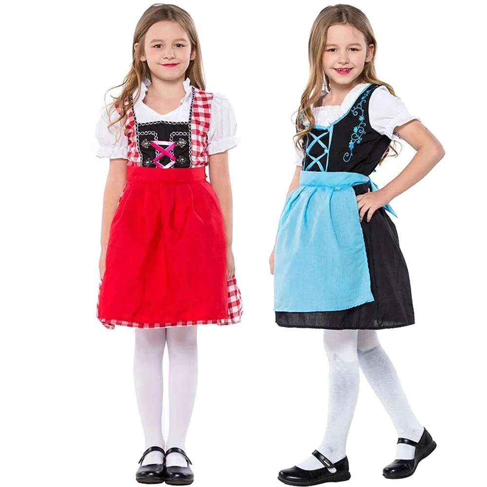 

Kids Lederhosen Bavarian Dirndl Dress Children's Girl Oktoberfest Costumes Boys Oktoberfest Cosplay Costume Performance Uniform