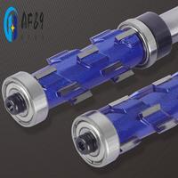 AF89-Milling Cutter Shank Flush Trim End Mill Solid Carbide Spiral Double Bearing CNC Router Bit For Wood