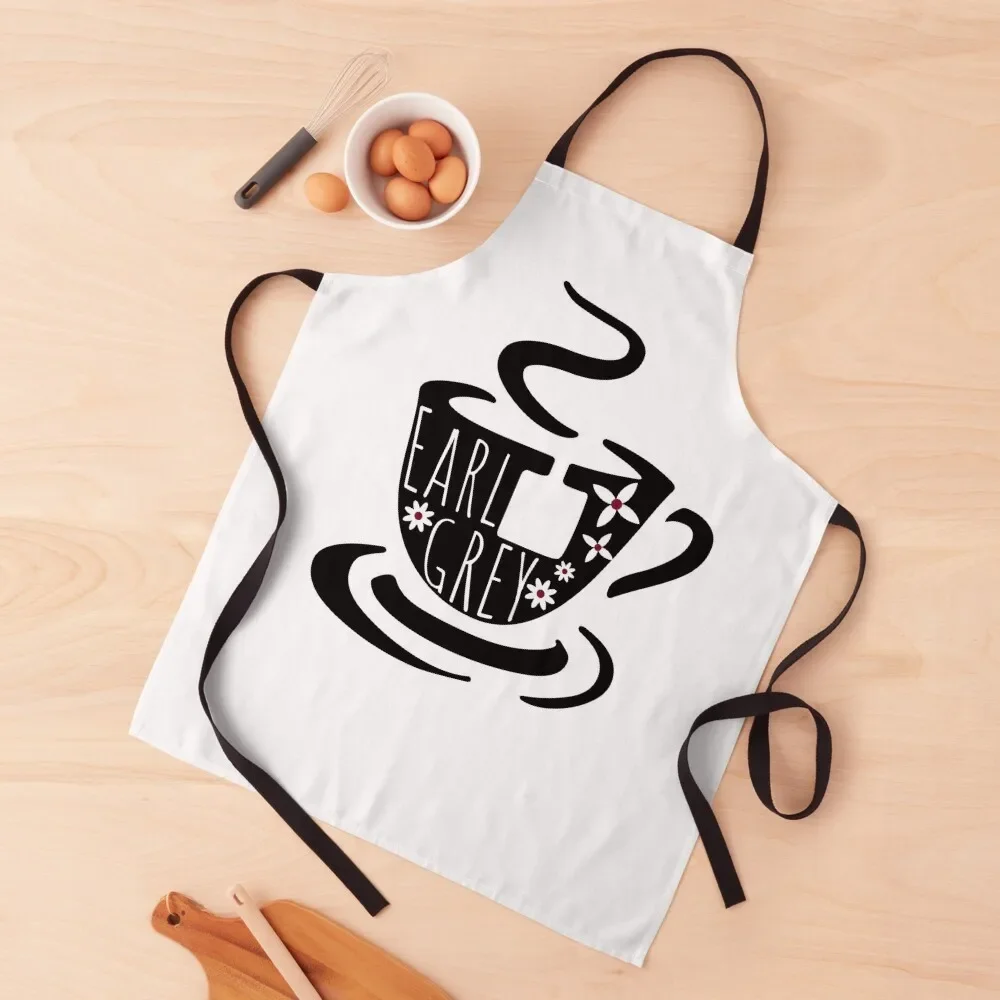 

Earl Grey Tea Lover Gift For Tea Time Apron Dress Chef Accessories For Women Kitchen Apron