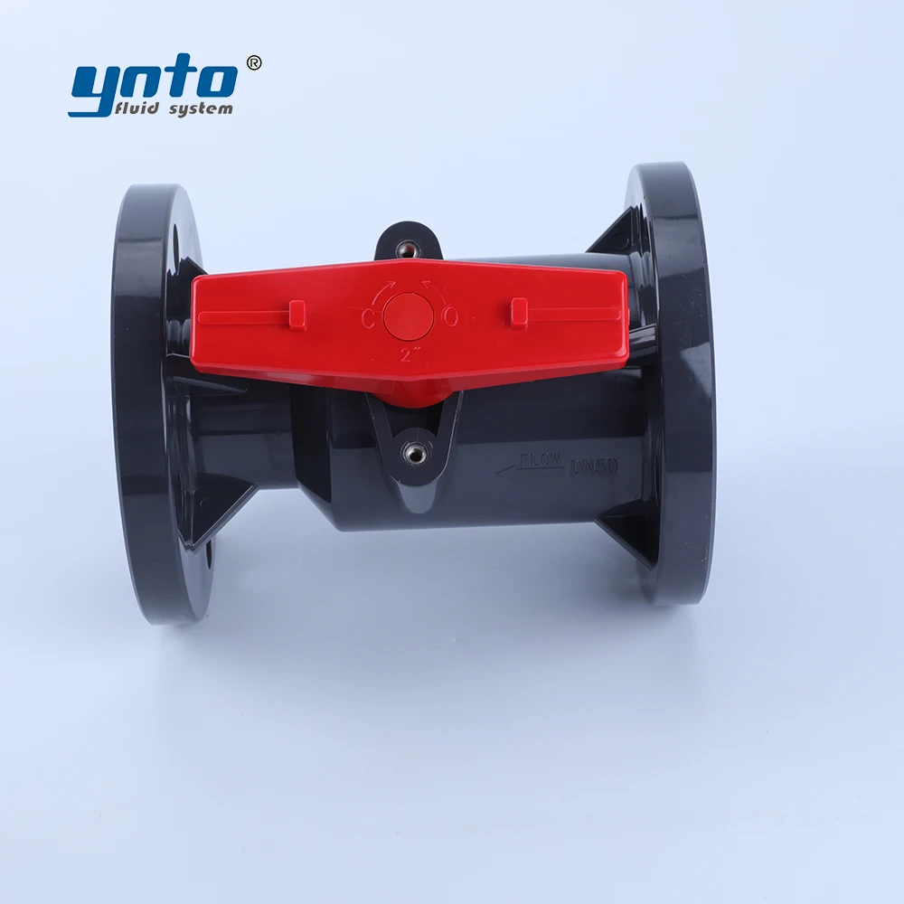 Customizable OEM Flange Ball Valves Manual Upvc Acid Alkali Resistant for Water Media Chemical Corrosion Protection