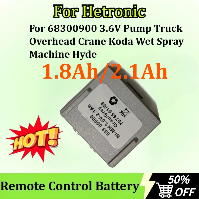 

3.6V Battery for Hetronic 68300900 Pump Truck Overhead Crane Koda Wet Spray Machine Hyde High Quality Remote Control Battery