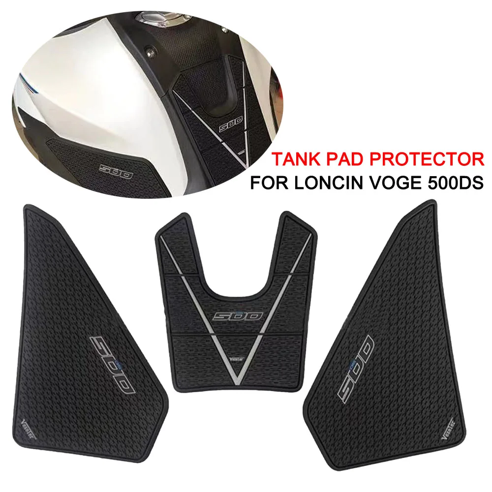 

For Loncin Voge 500DS 500 DS Tank Pad Protector Sticker Decal Gas Knee Grip Tank Traction Pad Side