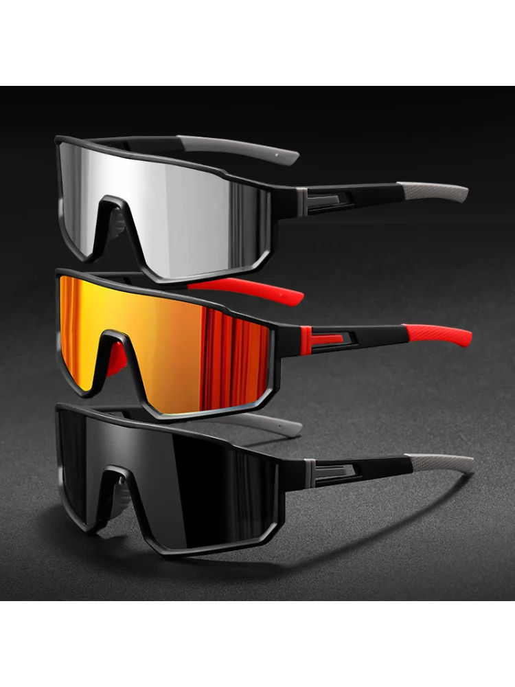 AliExpress MOONBIFFY Men's Oversized Cycling Glasses for Men Bicycle Windproof Colorful Coating Sunglasses Outdoor Sports Motorcyc Cycling Sunglasses