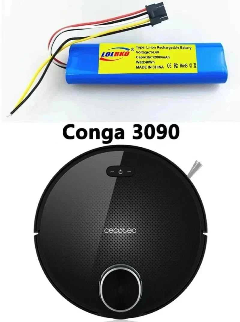 CECOTEC CONGA 3090 3091 3092 1690 1890 2090 akumulator do robota sprzątającego pakiet akcesoria zamienne 14.4 woltów 12800mAh