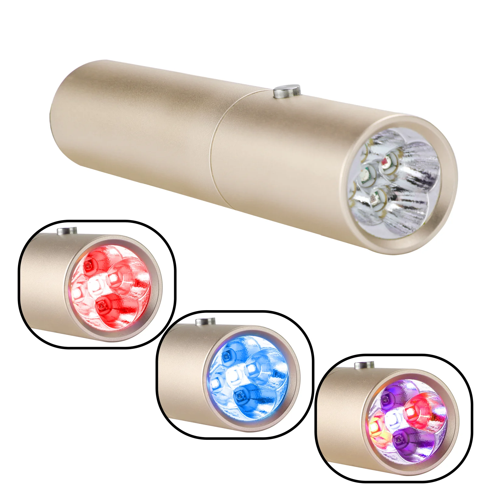 handheld 5 colors Blue light therapy Torch 850nm 660nm 460NM Rosacea light therapy lamp for face beauty