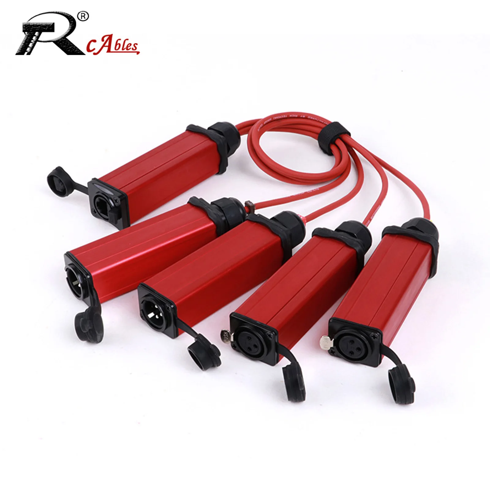 

1PC 4 Channel 3 Pin Multi Network XLR 2 Male+2 Female Panel To RJ45 Ethercon Cable for Stage Sound Lighting and Recording Studio