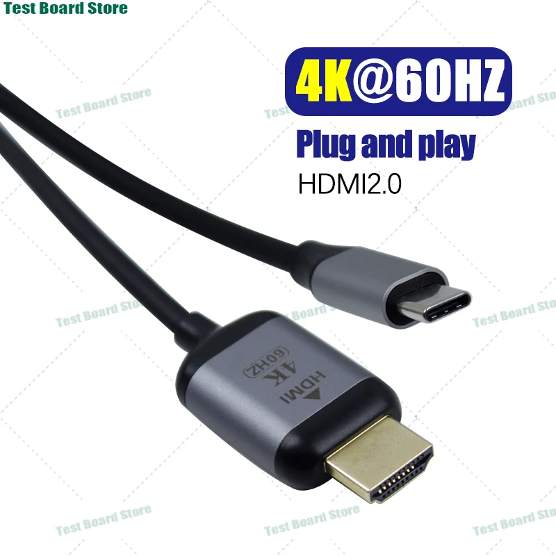 

1Piece 4K Type-C to HDMI male ultra high definition cable adapter USB-C to HDMI conversion cable for Windows/Android/Mac OS