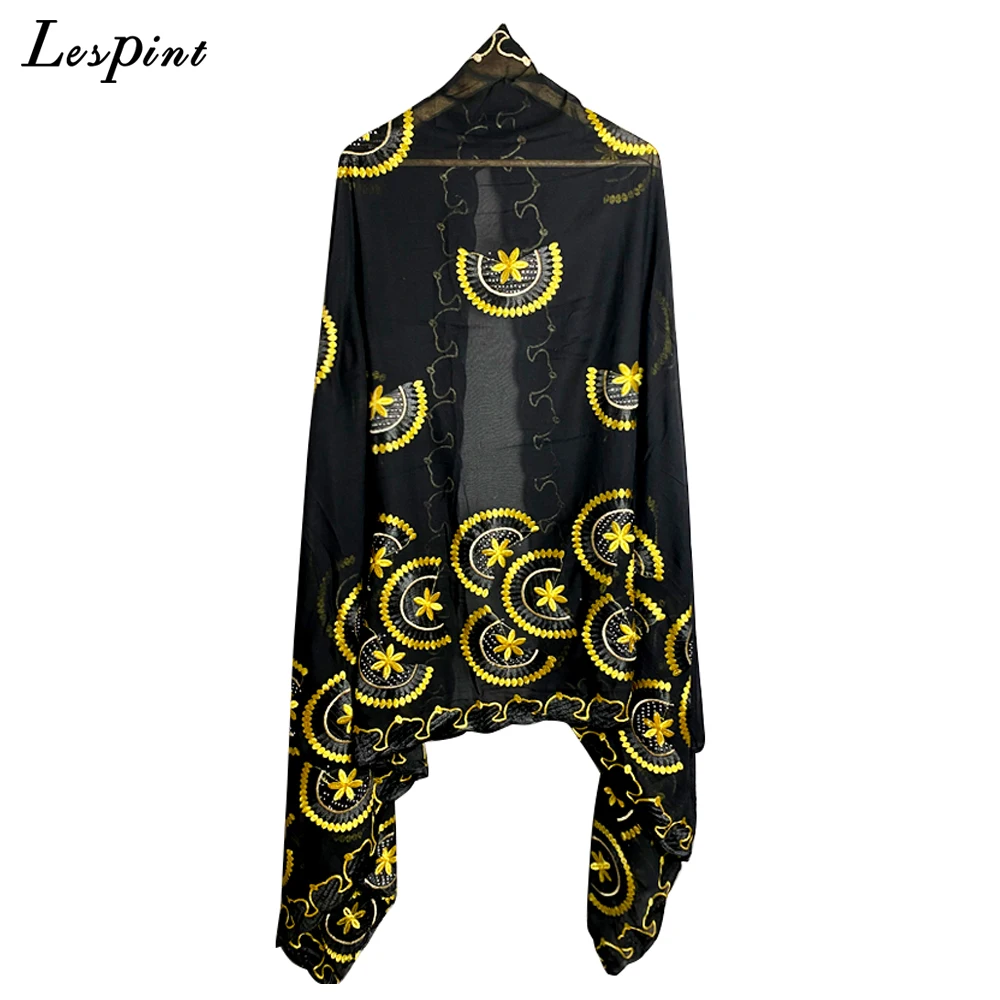 African Scarf Hijabs For Women Muslim Ramadan Pray Scarves Shawl Cotton Embroider Set Augar Wraps Dubai Islam India Lady Cappa