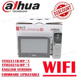 Dhua-Intercomunicador de vídeo interno, estação de porta, VTH2621G-WP, VTH2621G(W)-WP KTW02, IP e Wi-Fi