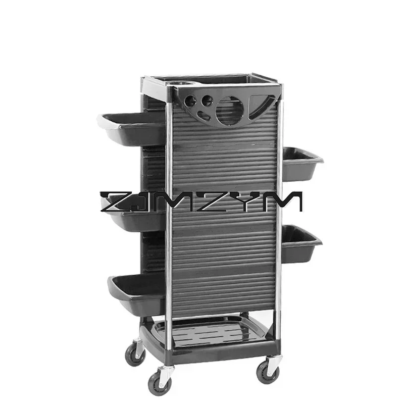 6 Layers Portable Barber Trolleys Beauty Salon Organizer Cart with Wheels Salon Shelf Hairdressing Tool Cart