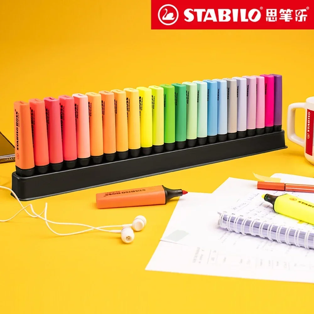 Germany Stabilo Original 23 Fluorescent Highlighter Pastel Ink Pen Marker 50th Anniversary Desk Set Office Pen Pastel