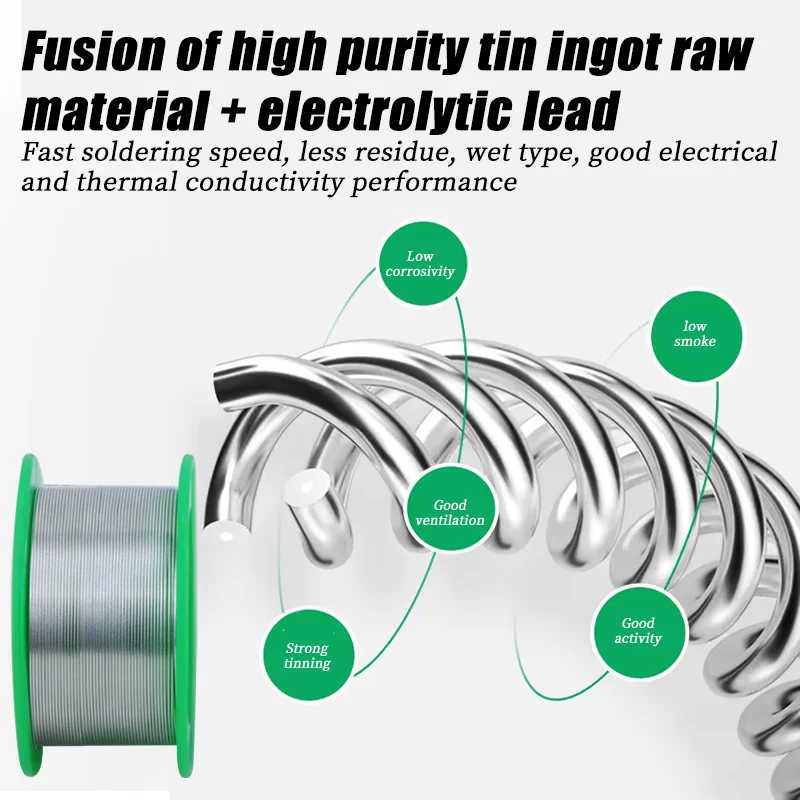 Bezołowiowy drut lutowniczy Sn99.3/Cu0.7 Rolka drutu lutowniczego o wysokiej czystości do naprawy elektroniki Ochrona środowiska Topnik drutu cyny