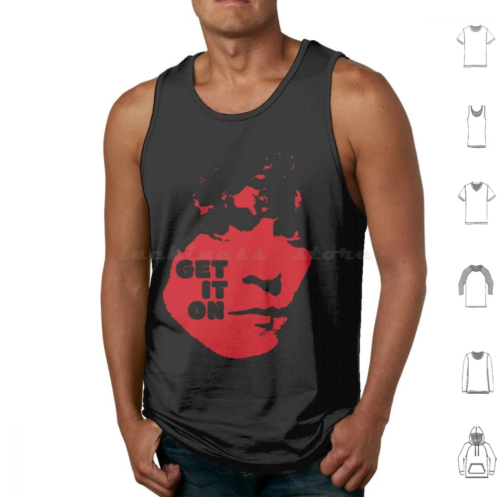T-Rex Marc Bolan Get It On Tank Tops Vest Sleeveless T Rex Tyrannosaurus Rex Marc Bolan Glam Vintage Vinyl Records The 70s