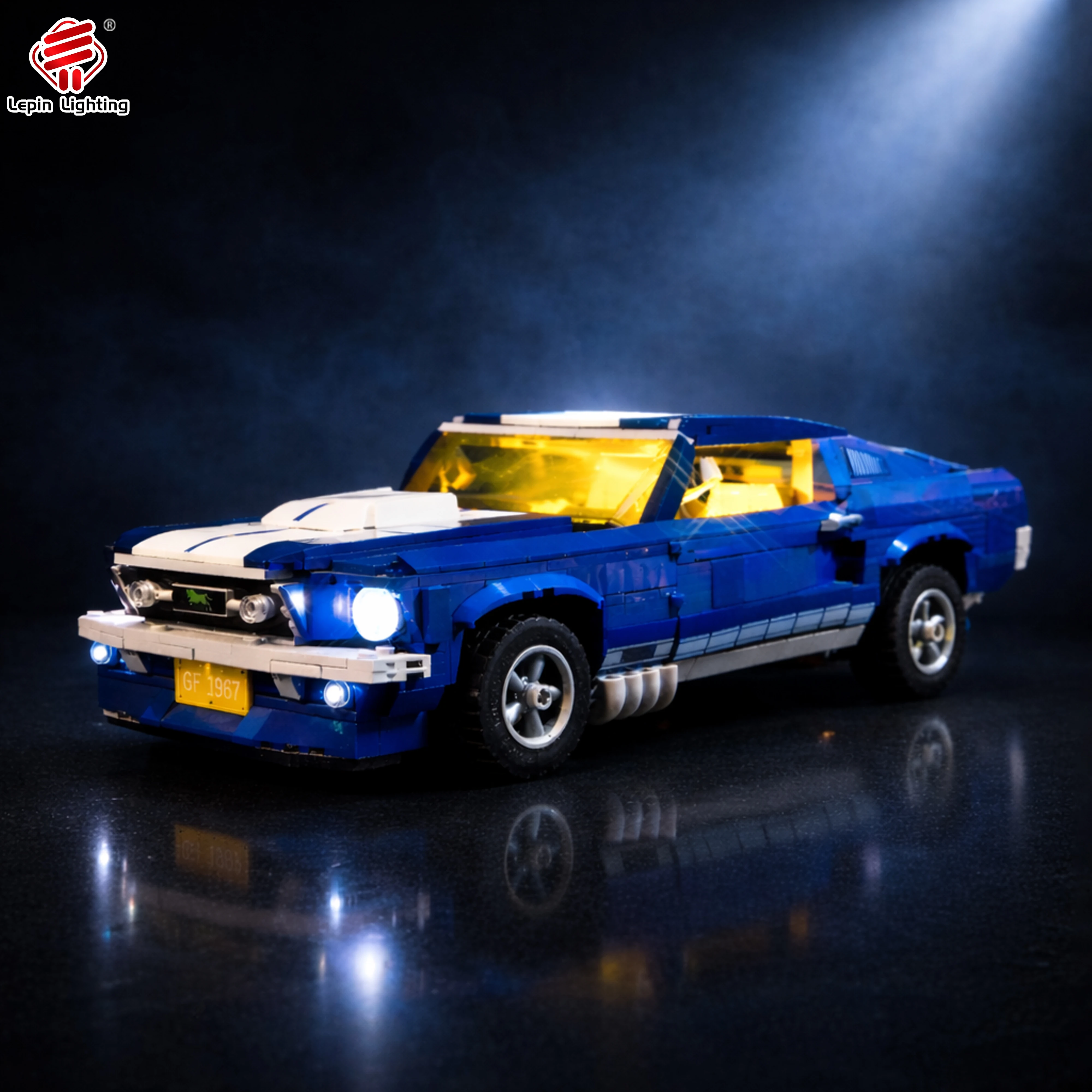 

Комплект светодиодного освещения для 10265, совместимый с 21047, модель классического автомобиля в стиле Mustang, набор световых элементов (только световые модули)