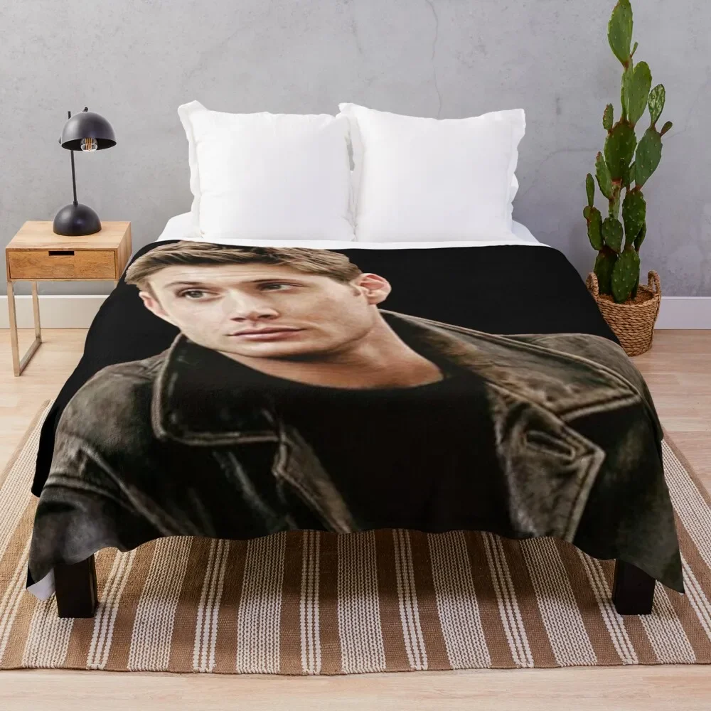 

Dean Winchester Supernatural Throw Blanket Flannel Fabric Multi-Purpose Plaid Decorative Sofas Blankets