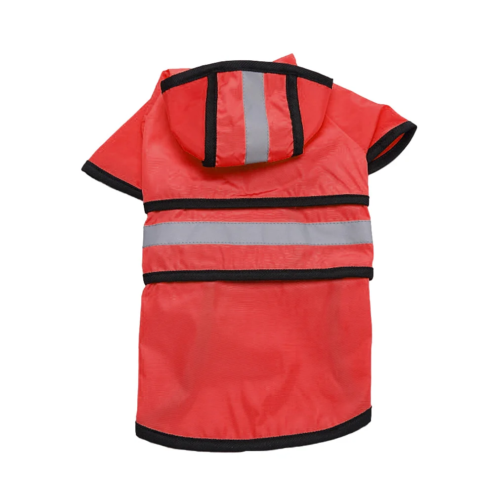 

Pet Dog Raincoat Waterproof Hooded Jacket For Small Dogs Outdoor Pet Dog Jumpsuit Walking Running Rainwear Red S